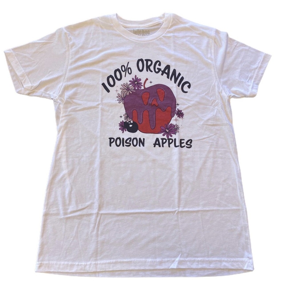 3xl LuLaRoe ROCKER T Halloween 100% ORGANIC POISON APPLES Cotton Fits 24/26